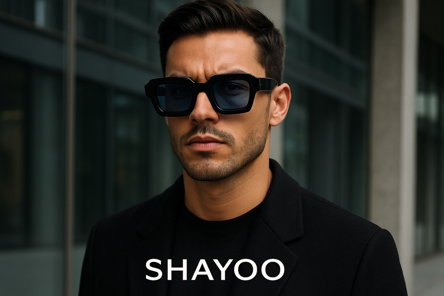 Homme portant noir/bleu bold