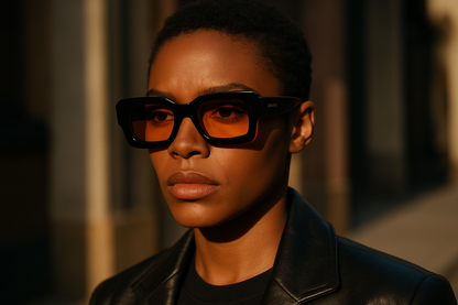 Personne portant noir/orange