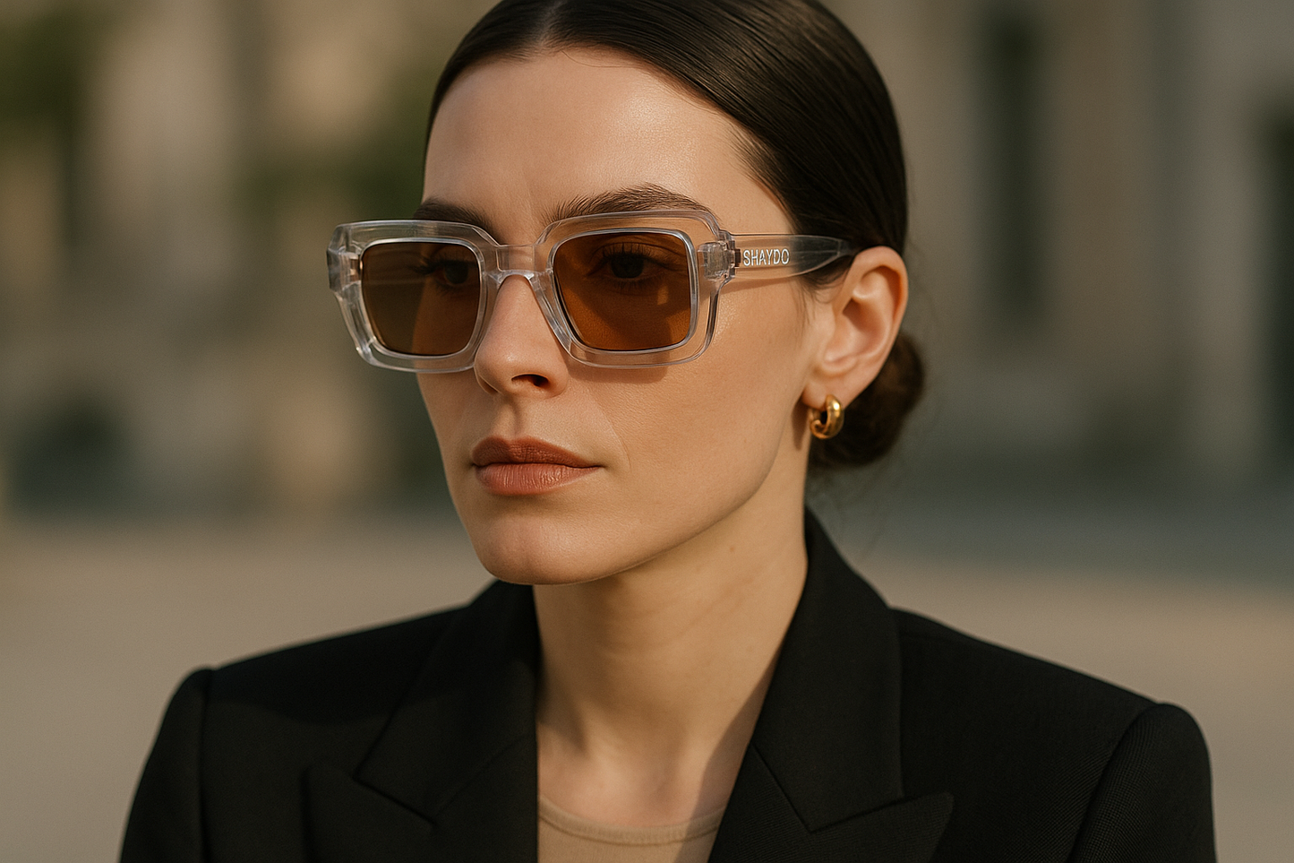 Personne portant transparent/marron